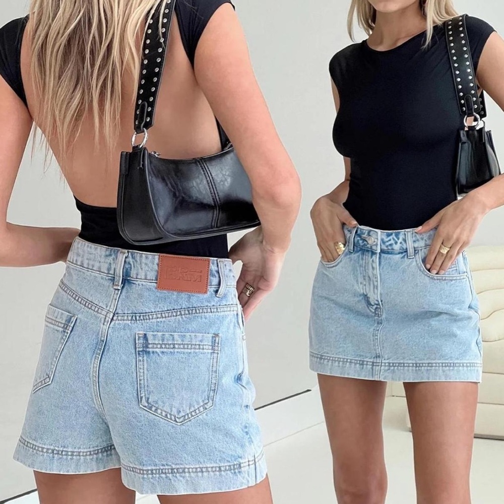 Princess Polly gazelle Denim Mini Skort